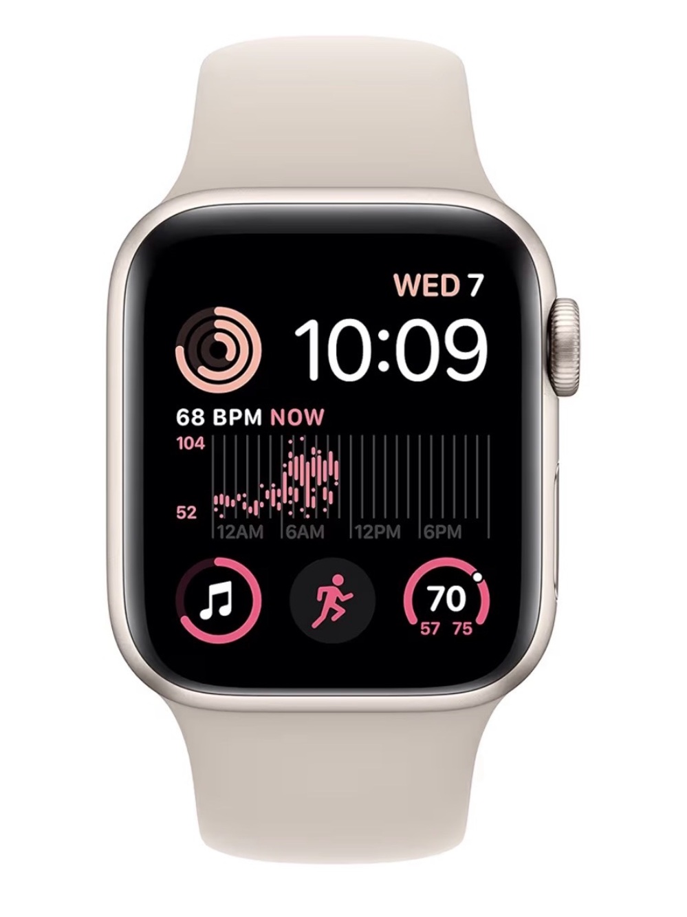 Apple Watch with Silver Case and Pink Sand Band